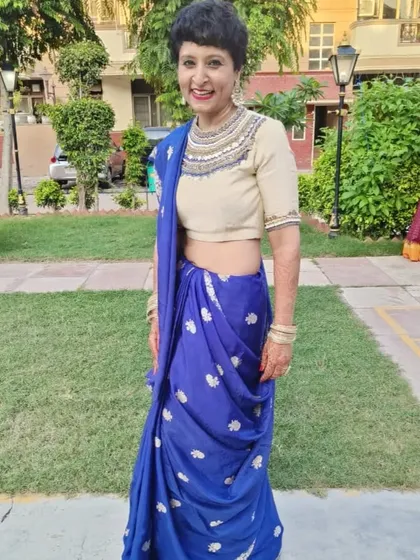 Wearing my great-grandmother's saree from 1902. Just like a timeless saree, a healthy body is a classic that never goes out of style. Feeling graceful and strong at 48.