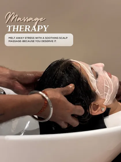 Melt away stress with soothing massage therapy. A gentle scalp massage during your hair wash is one of the best ways to release tension and truly unwind.