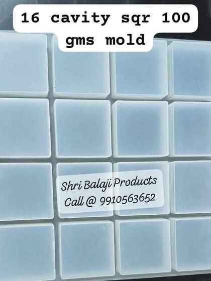 For larger batches, I offer this 16-cavity square mold. It's a great tool for anyone scaling up their soap business, allowing you to make sixteen 100-gram bars at once.