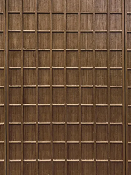 Another variation of the wooden paneling design from the Worli Duplex, this time with a grid pattern. These details, while subtle, contribute to the overall tactile and visual richness of the home.