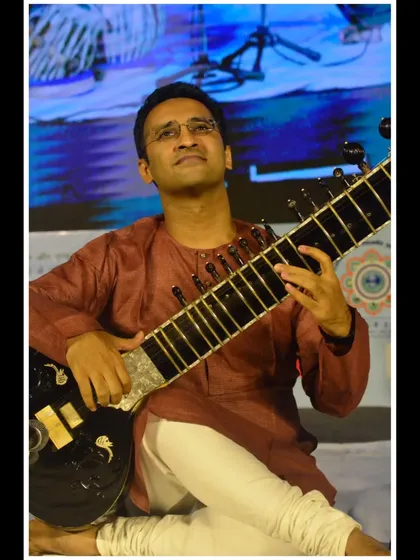 A portrait from the G20 event, reflecting the honor of representing Indian classical music on a global stage.
