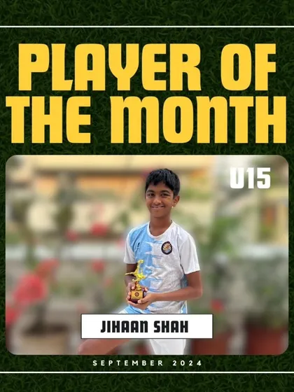 Jihaan Shah, our U15 Player of the Month for September 2024.