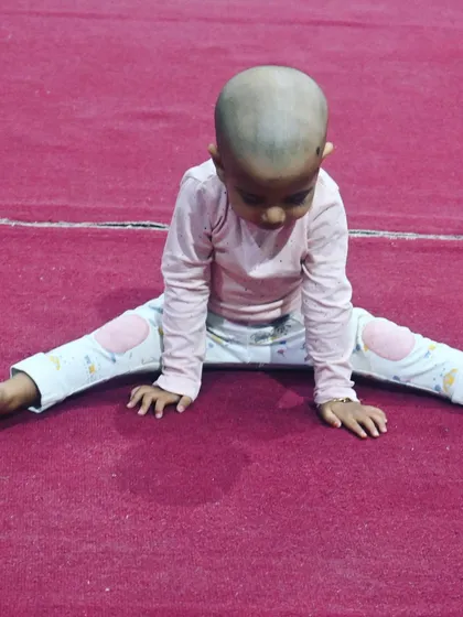 Working on the basics of flexibility. This forward stretch is a fundamental part of our warm-up and cool-down routines.