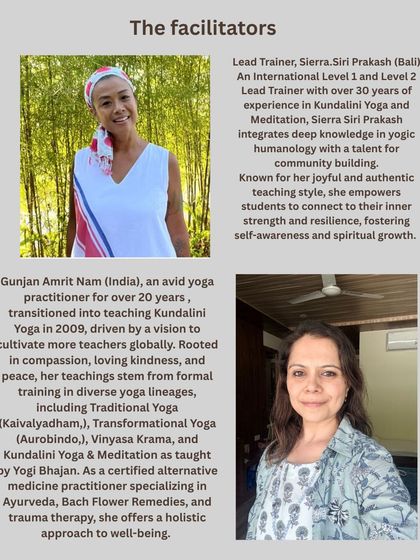 I regularly host workshops on specific themes, such as this Sacred Gathering for Women and a session on the union of Shiva and Shakti. These events are an opportunity to dive deep into the technology of Kundalini yoga in a supportive group setting.