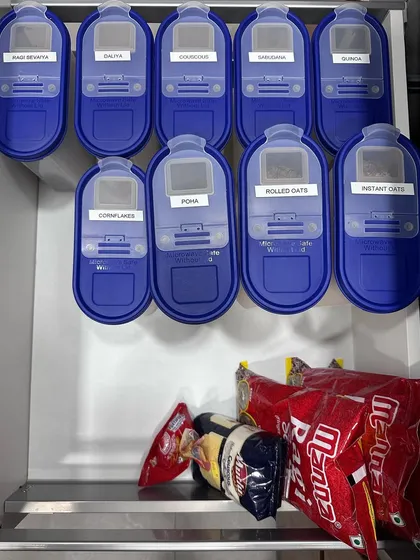 We created a dedicated "Breakfast" cabinet for our client. Now, all the morning essentials like oats, cornflakes, and poha are in one place for easy access.