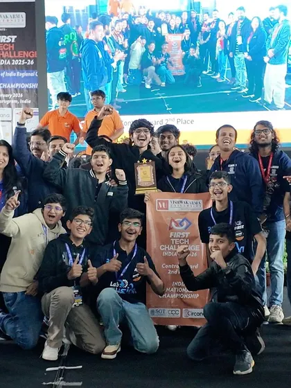 The pure joy of a well-earned victory. This moment captures the excitement and teamwork that defines our competitive robotics program. After months of hard work, our students celebrate their win at the FIRST Tech Challenge.