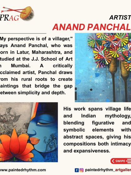 An introduction to Anand Panchal, a critically acclaimed artist who draws from his rural roots to create paintings that bridge the gap between village life and Indian mythology.