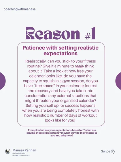 Reason number one is patience with setting realistic expectations. Being honest about your schedule and capacity is the first step to creating a routine you can actually stick with.