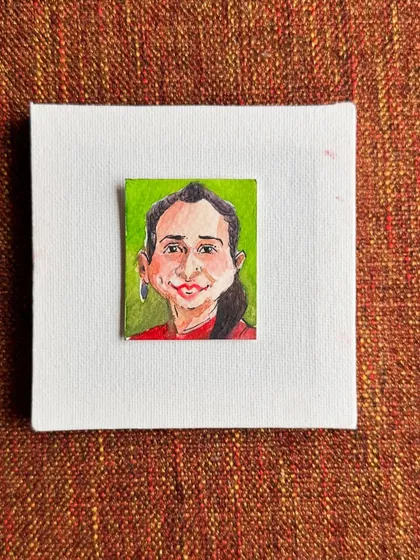 A small watercolour portrait of my sister, Shubhi. She is a beautiful artist herself, and I'm grateful for her grace and dedication.