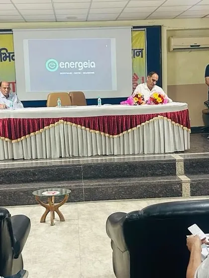 My team on the dais at the Bhiwadi Manufacturers Association event. We believe in open dialogue and stayed after the session for informal chats to address specific hesitations and build confidence in our energy-saving solutions.