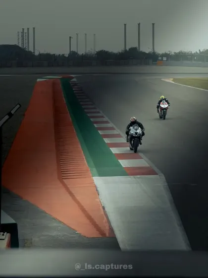 The feeling of hitting the final corner at Buddh International Circuit before the main straight. This is where you prepare to go full throttle.