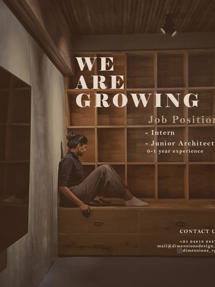 Dimensions VPA in Bengaluru announces they are growing and hiring an Intern and a Junior Architect.