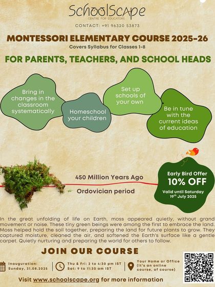 This flyer for our Montessori Elementary Course explains how we equip parents, teachers, and school heads to systematically bring change to the classroom and even set up their own schools.