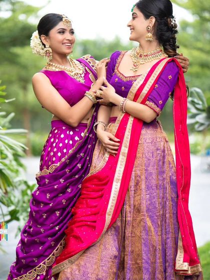 Bhargavi and Poorvika - Ethnic & Fusion Wear Rental Pre-draped & Half Sarees photo 26