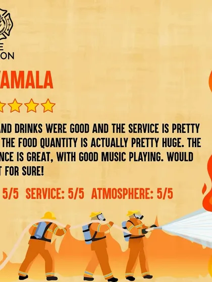 Don't just take our word for it. Our guests consistently rate us 5/5 for our food, service, and atmosphere, highlighting our quick service and great music.