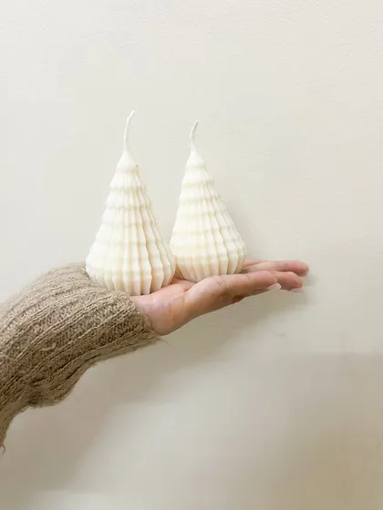 Last few pieces left of our white Christmas tree candles. They are the perfect minimalist decoration or Secret Santa gift.