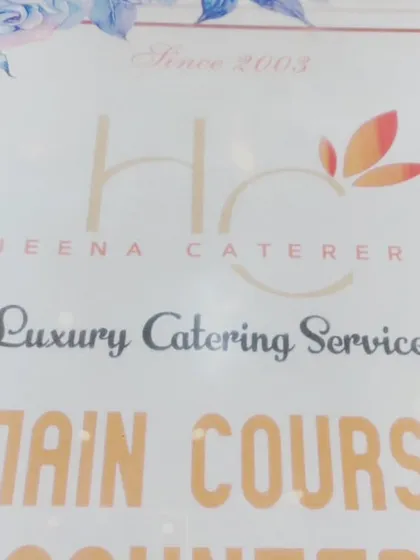 Clear and elegant signage for the "Main Course Counter" helps guests easily find their way around our extensive buffet spreads.