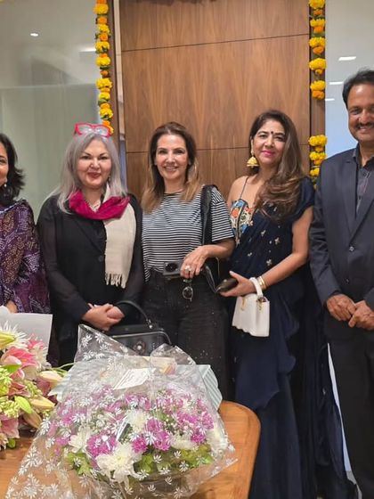 A wonderful moment at my law office with friends. Their support and encouragement are a constant source of strength.