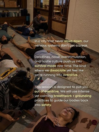 In a city that never slows down, our nervous systems don't get a break. This session uses intense yet calming breathwork to guide our bodies back into a state of safety.