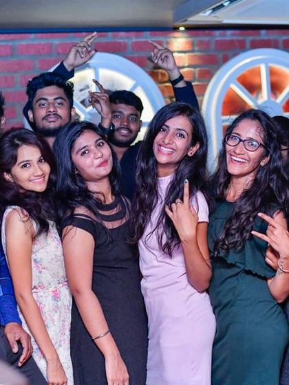 The crowd at The Boozy Griffin in Koramangala, enjoying a Bollywood-themed Friday night. My sets are designed to get everyone dancing.