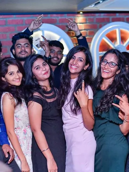 The crowd at The Boozy Griffin in Koramangala, enjoying a Bollywood-themed Friday night. My sets are designed to get everyone dancing.