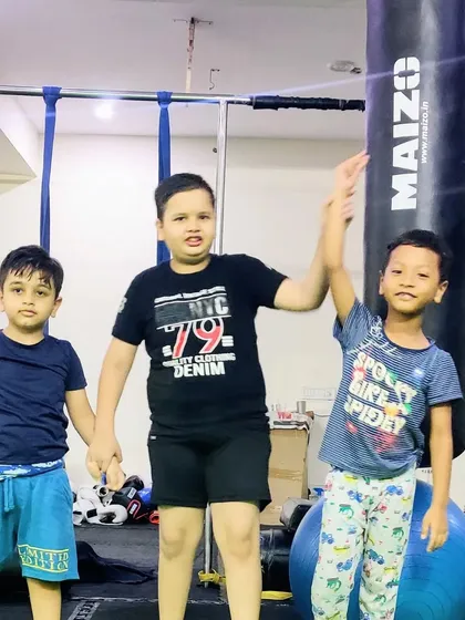 A moment from our weekly in-house tournament. This friendly competition helps kids get comfortable with the pressure of a real match and learn from their mistakes.