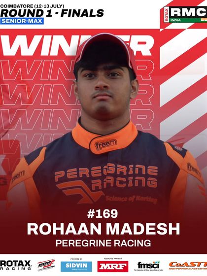Rohaan Madesh of Peregrine Racing takes the win in the Senior category at Round 1 of the 2025 National Championship.