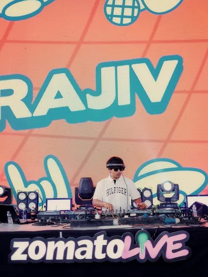 Playing the Zomaland main stage was a dream. This shot captures me in my element, dropping a banger for a massive festival crowd. It shows the scale of events I can handle.