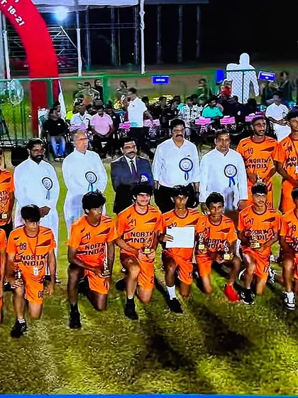 The North India team, featuring seven of our academy players, at the CISCE national tournament award ceremony.