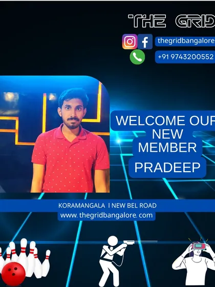 Welcoming Pradeep to The Grid family. Our memberships offer great value for our regular gamers.