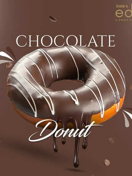 Double the chocolate, double the joy. Our classic chocolate donut is generously glazed and drizzled for the ultimate treat.