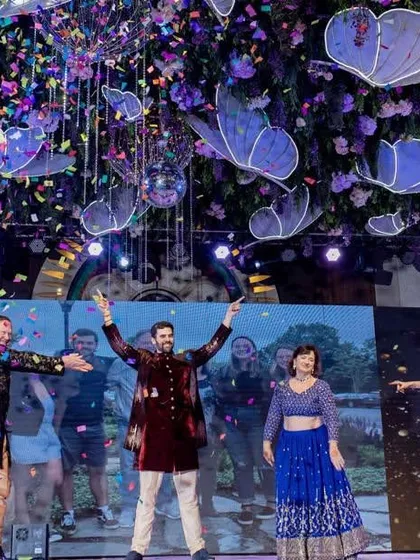 The moments we create with family are everything. This performance, dedicated to the bride by her new family, was a beautiful welcome filled with love and confetti.