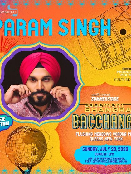 A poster for Param Singh. These materials are crucial for marketing the event and introducing the artists to my audience.