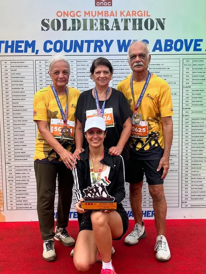 Running is a family affair. It's incredibly inspiring to see a runner supported by her parents, who also participated in the 5k race. A healthy lifestyle is a legacy we can pass on.