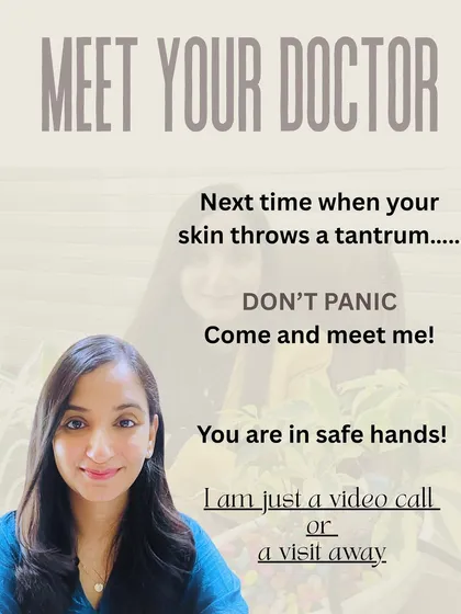 When your skin throws a tantrum, don't panic. You are in safe hands. Whether through a video call or a clinic visit, I am here to help you figure out what your skin truly needs.