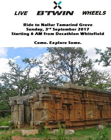 Here's the poster for our ride to Nallur Tamarind Grove. These rides are open to everyone, so don't hesitate to join us.