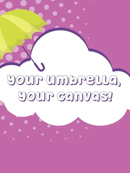 Announcing one of our fun themed events: "Your umbrella, your canvas!" Themed parties are a great way to get creative for a birthday or just for fun.