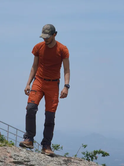 Another look at my typical trekking gear under the bright sun, ready to lead the way on the trail.