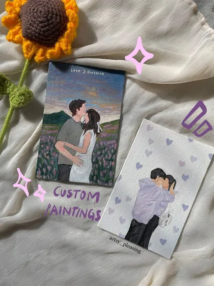 Your memories deserve to be treasured. I create custom couple portraits and paintings on canvas that make for the most personal and heartfelt gifts.