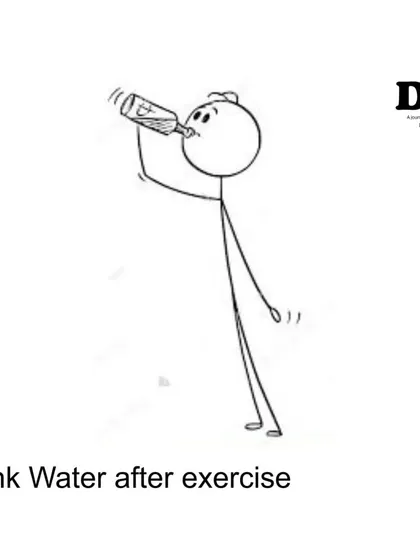 Don't forget to drink water after your exercise. Replenishing fluids is crucial for muscle recovery and overall hydration.