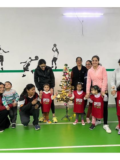 Celebrating Christmas with our 'Parent's & Kid's Show'. The little Christmas tree adds a festive touch to our active celebrations.