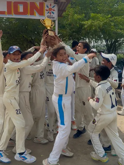 Pure joy and celebration as the team lifts the trophy. This is what we play for.