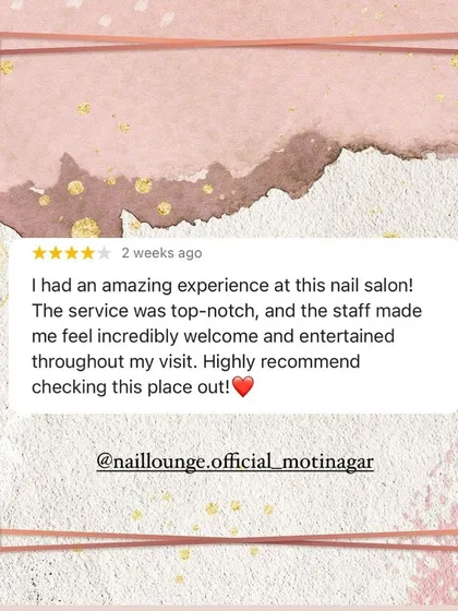 "Top-notch" service is what I always aim for. This review mentions the welcoming and entertaining atmosphere of the salon.