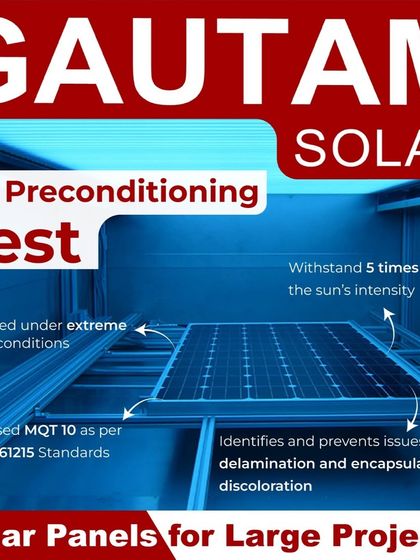 Our panels pass a rigorous UV Preconditioning Test to ensure durability and reliability under extreme conditions. Tested as per IEC 61215 standards, they withstand five times the sun's intensity, preventing delamination and discoloration.