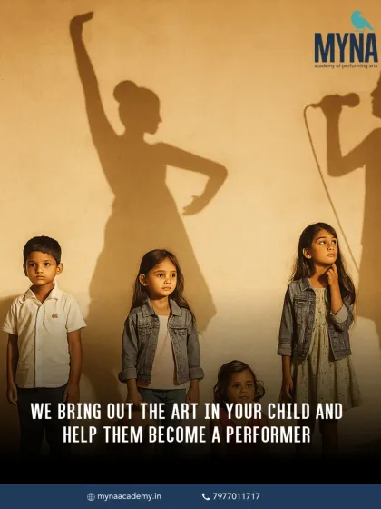 We believe every child is a performer waiting for their stage. This image captures our core promise: to find the art within your child and help them express it with confidence, creativity, and joy.
