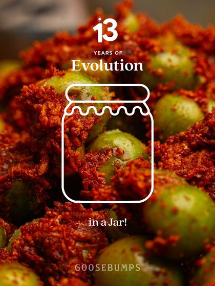 13 years of evolution. Our Gunda Keri pickle, a classic that has been perfected over time, represents our journey of refining and evolving our traditional recipes.
