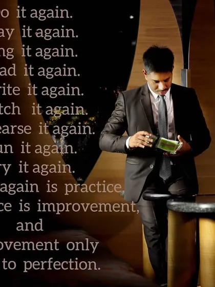 This is the core of my philosophy on magic. Relentless practice is the only path to perfection, and it is a principle I emphasize in all my training sessions.