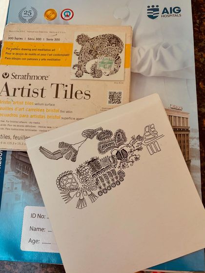 Art is my therapy. I had a hospital visit, and to keep myself calm, I brought my art pad and pen. An hour of waiting passed in a breeze because I was lost in my own circle of happiness.