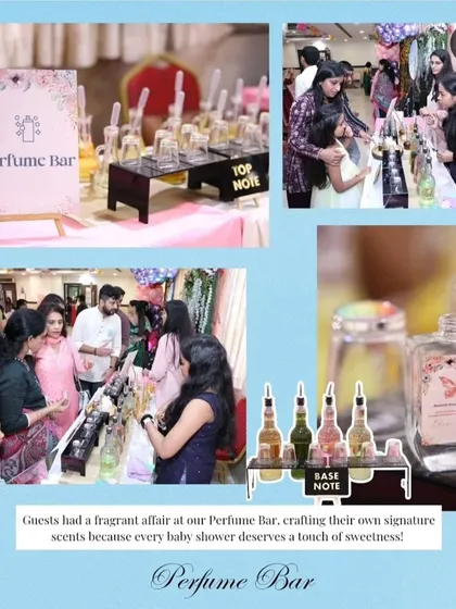 Adding a unique touch with a custom perfume bar. I can help arrange special activities like this, where guests create their own signature scents as a memorable party favor.