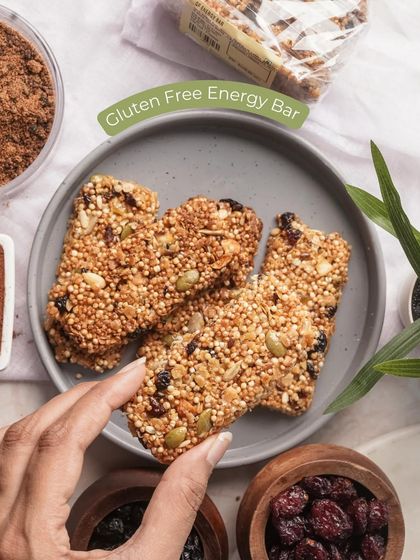 My gluten-free Energy Bar is a great choice for better snacking. It's a wholesome, low-calorie snack made with ingredients you can trust and flavours you'll enjoy.